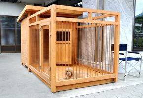 新作のサークル ワンちゃんを鎖につながず雨の日でも濡れずに過ごせます。肘ダコも出来にくく毛の長いワンちゃんも汚れず過ごせます。